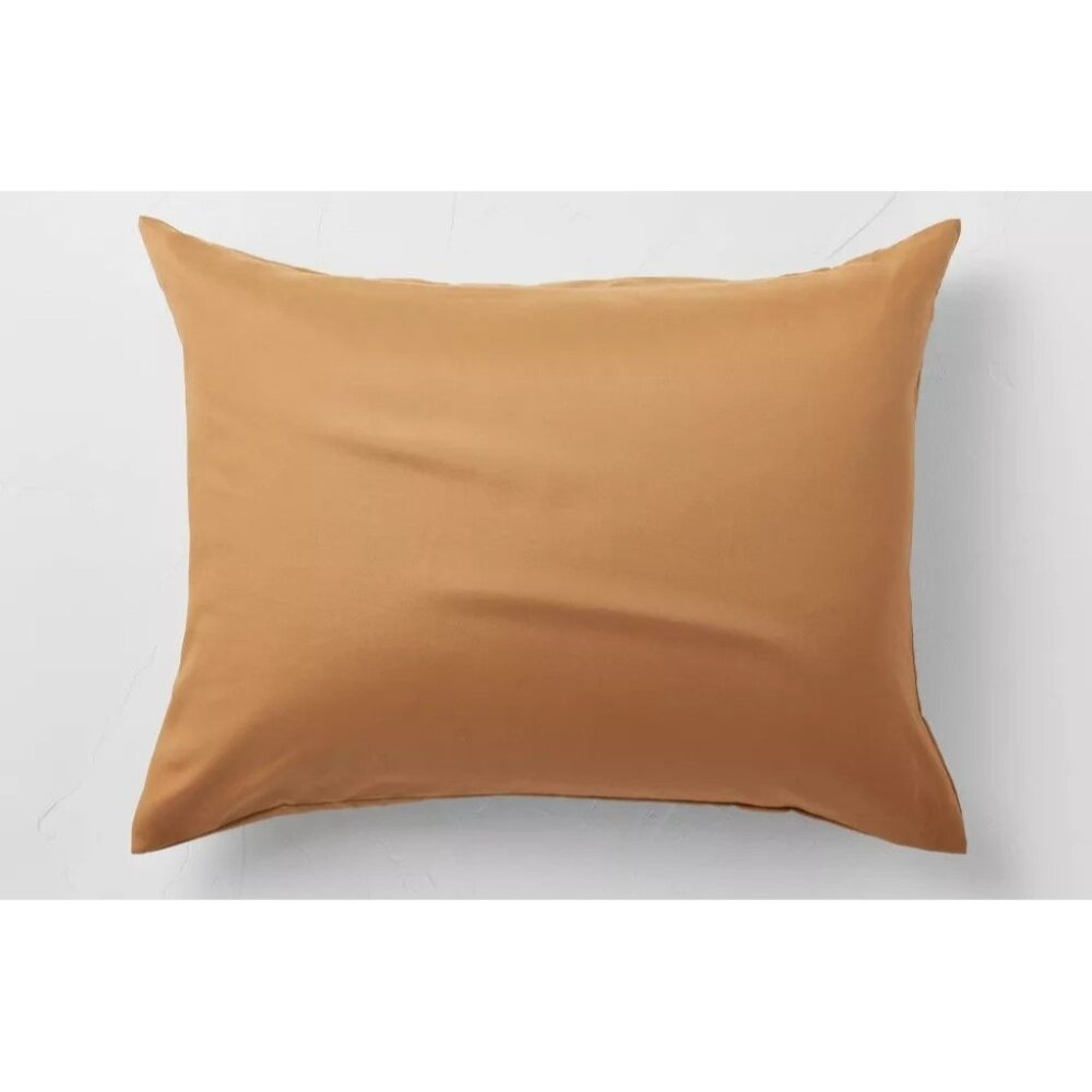 Casaluna Warm Brown Lyocell & Cotton Queen Duvet Cover & 2 Sham 3 Piece Set - Picture 4 of 9